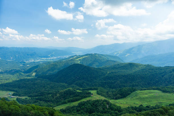 alpes del norte en hakuba happo. - característica de la tierra fotografías e imágenes de stock