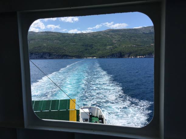 istock Stern Wave of car ferry 1169350449