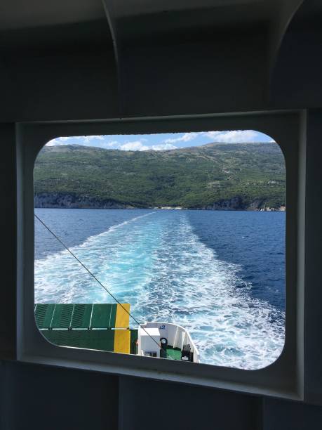 istock Stern Wave of car ferry 1169350453