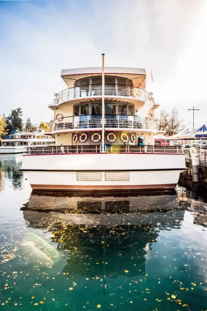 Landing stage, passenger ship in Thun, Bernese Oberland, Switzerland