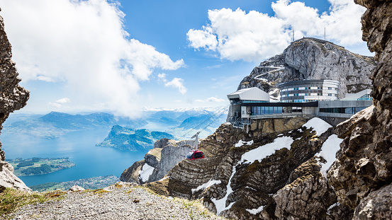 Cable car to Mount Pilatus, Lake Lucerne, Switzerland