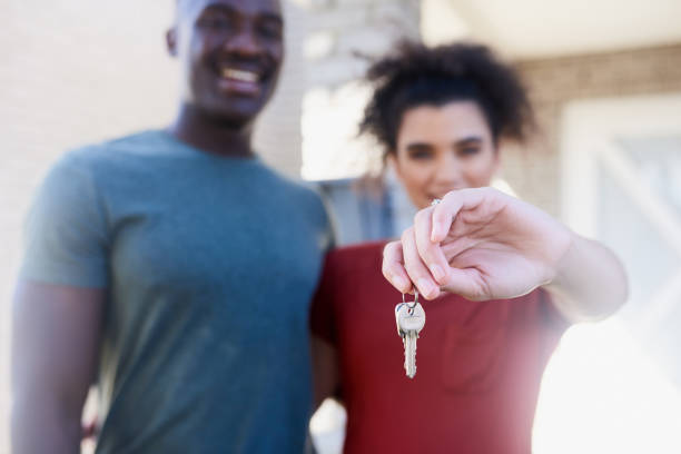 istock Congratulation to us for buying our first home 1169353220
