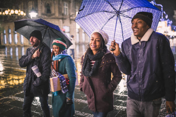 istock Diverse people Christmas shopping 1169361727