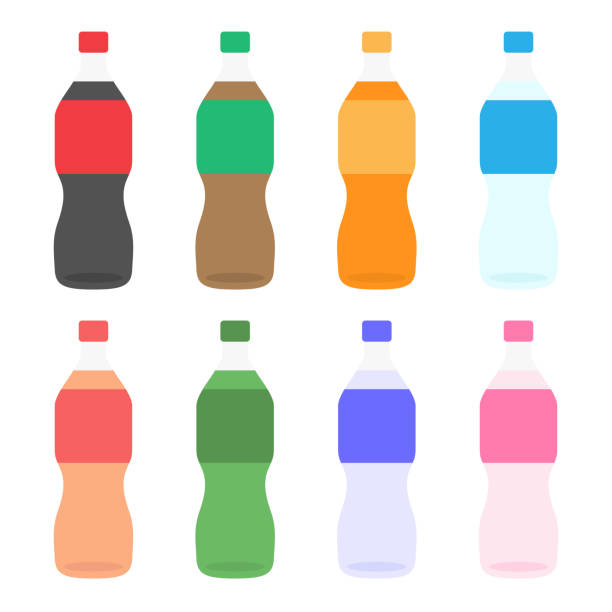 PET bottles PET bottles polyethylene terephthalate stock illustrations