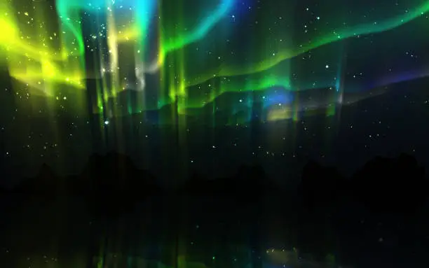 Photo of Aurora borealis nature landscape at night