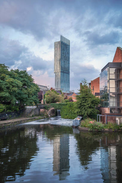 View Of Beetham Tower in Deansgate, Manchester. stock photo