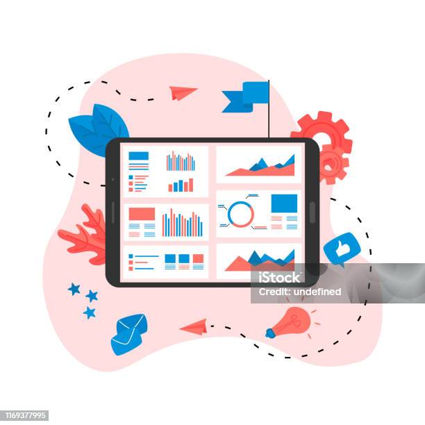 Graphs Analysis/design Data Analysis Design Concept Graph Diagram Statistics On Desktop ...