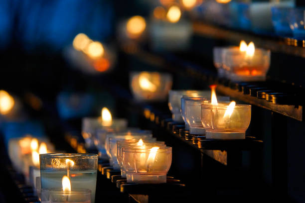 istock Burning candles in a church 1169378434