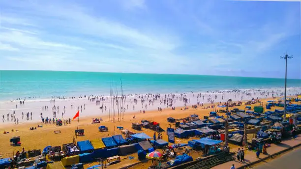 Dynamic Golden Sea Beach at Puri ,Odisha ,India