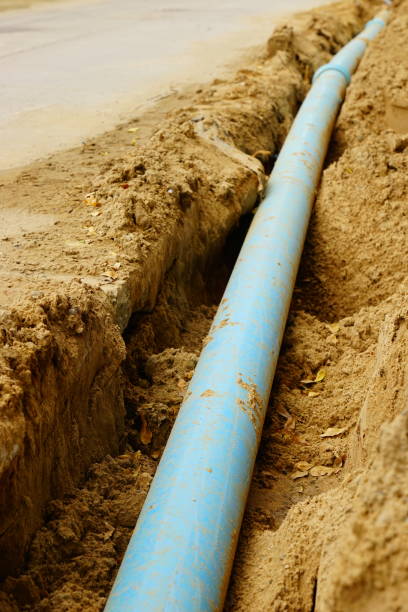 istock Blue water pipe outdoor 1169380281