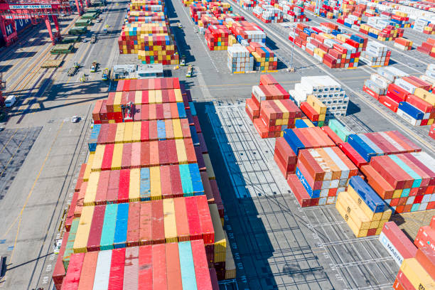 istock Aerial Port of Long Beach Container Yard 1169381387