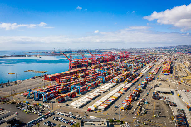 istock Aerial Port of Long Beach Container Yard 1169381438