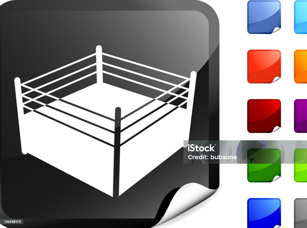 Boxring lizenzfreie Vektorgrafiken auf einem Aufkleber - Lizenzfrei Blau Vektorgrafik