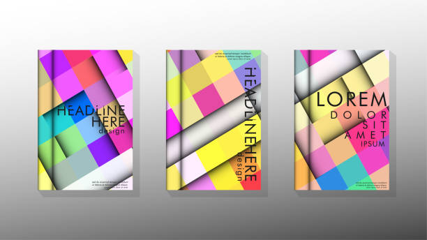 istock Vector collection book with colorful background shapes. printing design. suitable for your design 1169387744