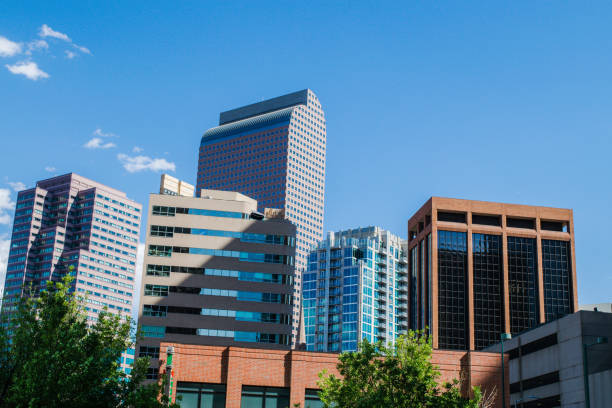 The iconic Wells Fargo building towers over the rest of the Denver skyline.