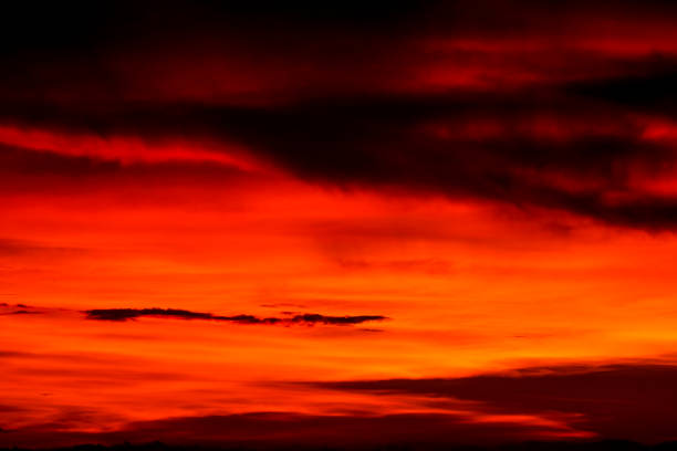 istock sunset on last light sky silhouette cloud in evening 1169389014