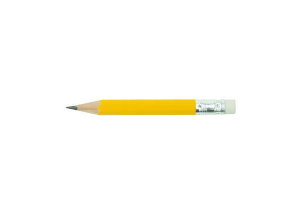 istock The small yellow pencil isolated on white background. 1169390214