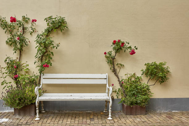 istock House entrance decorated with flowers. Rustic style concept. Beautiful design elements 1169391715