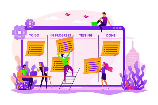 Task Management Concept Vector Illustration Stock Illustration ...