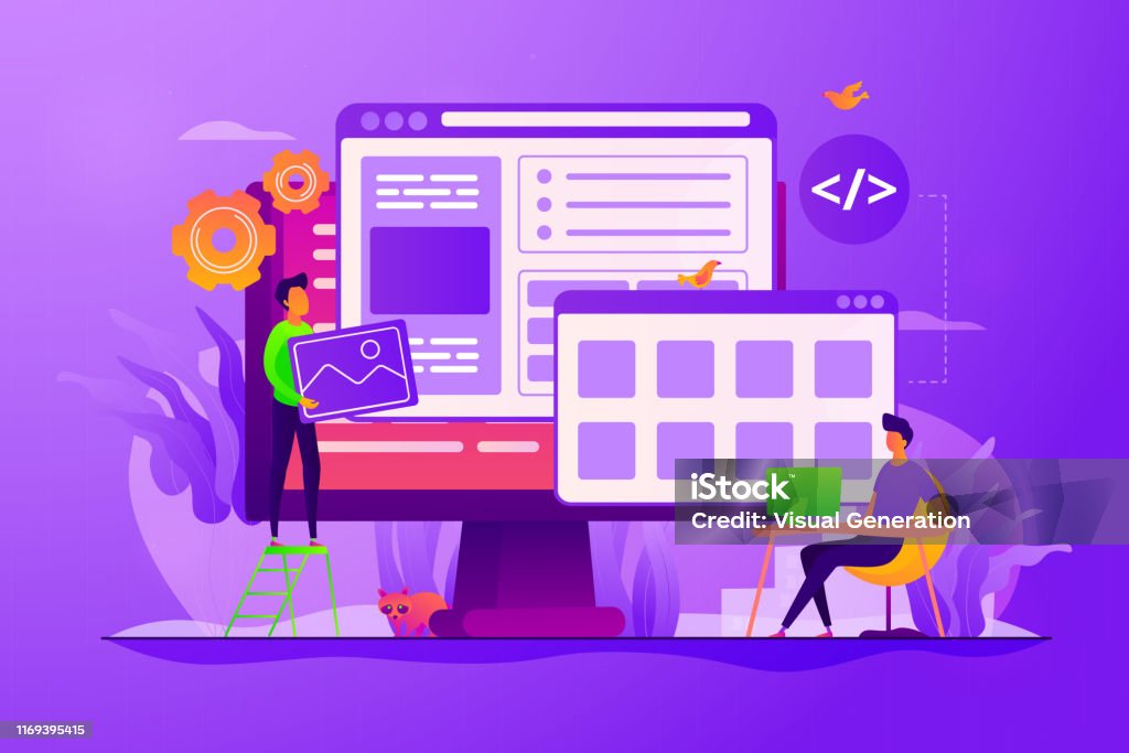 Vector Web Development Background Web Development Concept Vector Illustration Stock Illustration ...