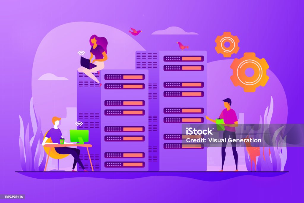 System Administration Stack System Administration Concept Vector Illustration Stock Illustration ...