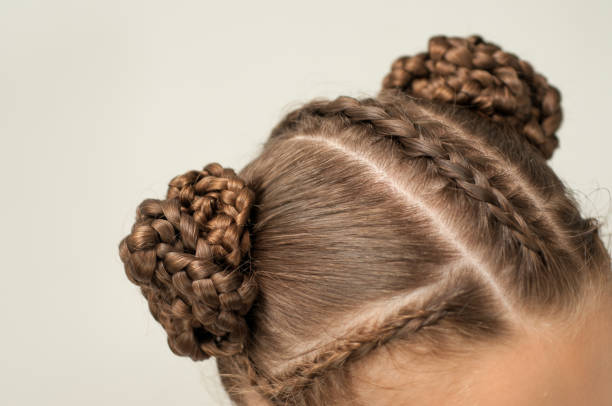 Beautiful hair weave on a girl with dark hair