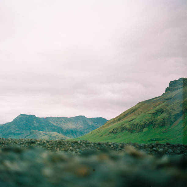 Beautiful nature scene in Iceland. Taken on 6x6 film with a Kiev88 analog medium format camera.