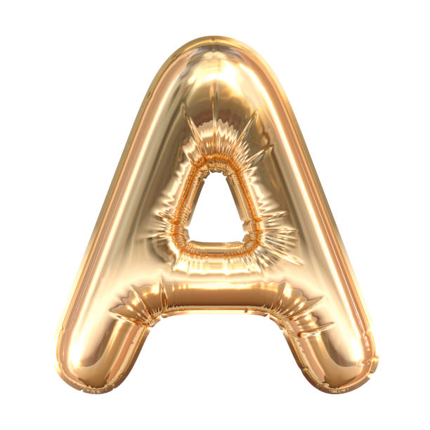 istock Golden Balloons font 3D Render 1169399045
