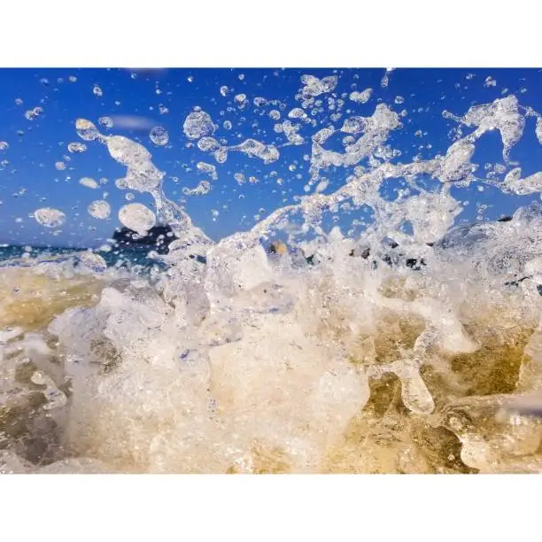Capturing splashes on different beaches.