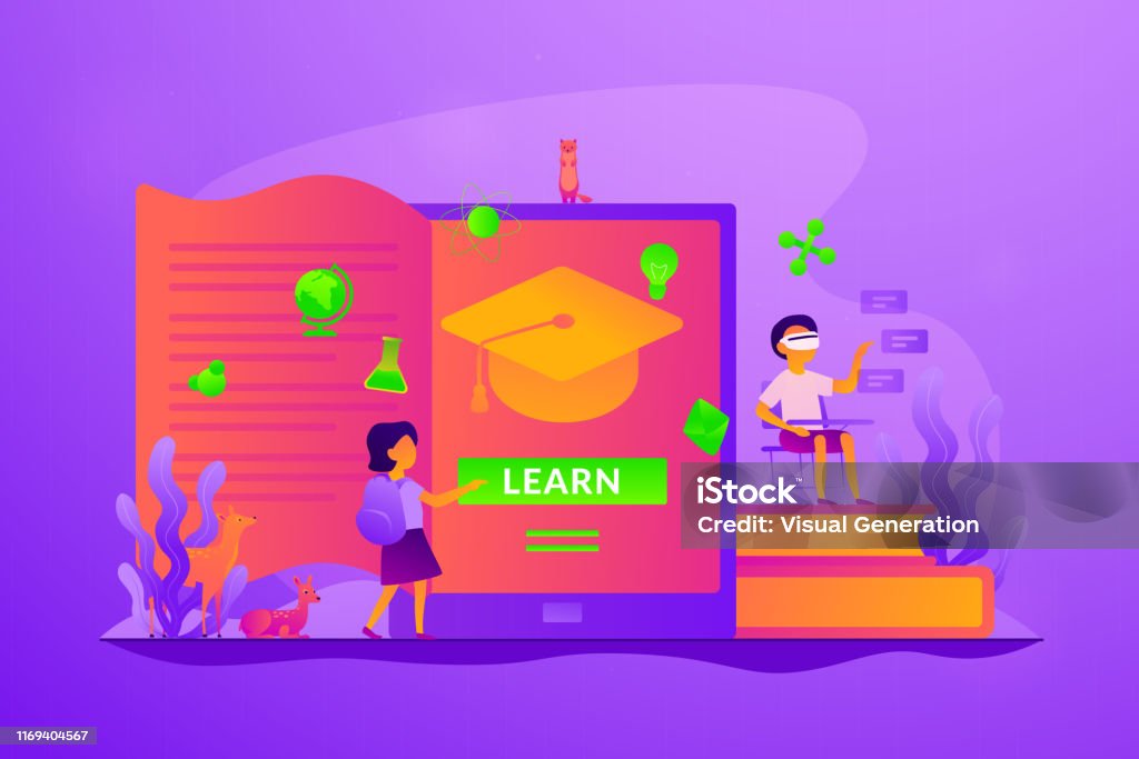 Abstract Digital Learning Image Digital Learning Concept Vector Illustration Stock Illustration ...