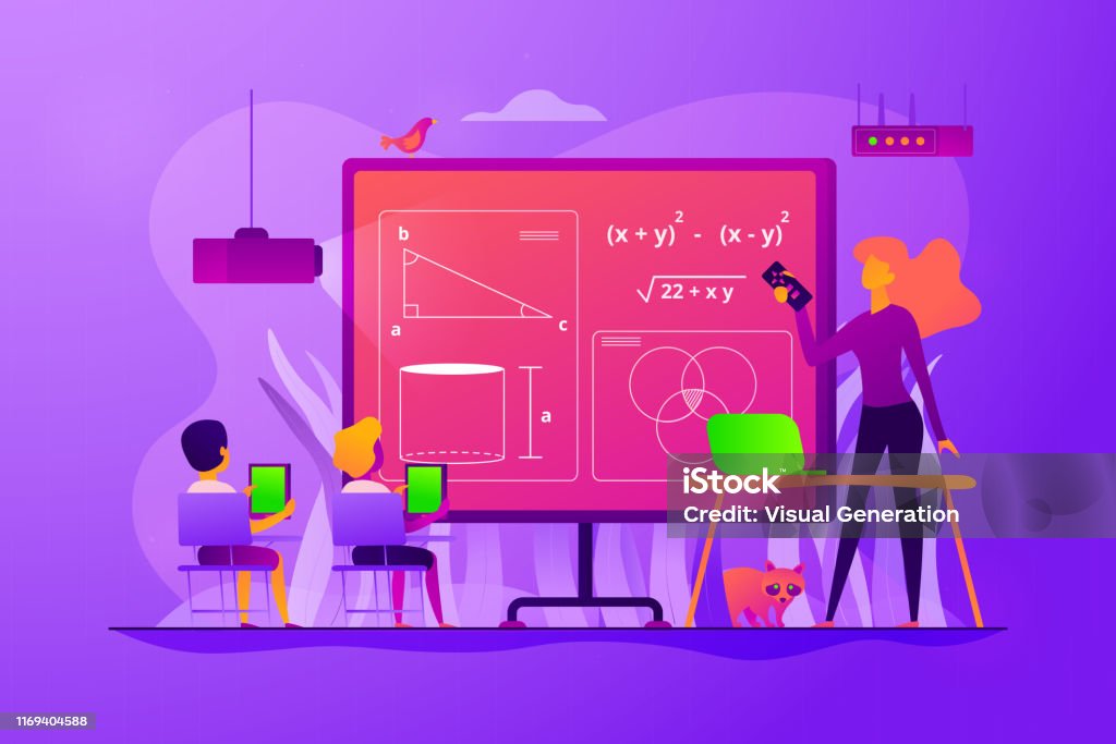 Illustrative Math Lessons Math Lessons Concept Vector Illustration Stock Illustration - Download ...