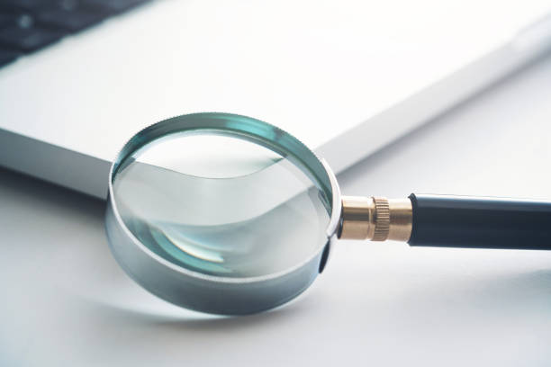 istock Magnifying glass and laptop 1169408893