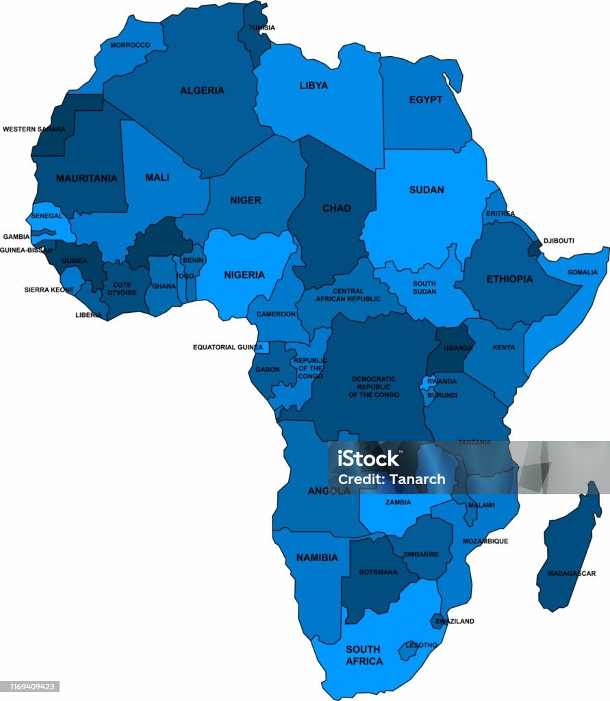 Xem qua hình ảnh mô tả địa chất của Châu Phi với bản đồ màu xanh phác thảo trên nền trắng. Châu Phi chứa đựng nhiều loại đá và khoáng vật khác nhau, từ đá granite đến quặng và vàng, mỗi nơi đều mang lại một cảnh quan đẹp và độc đáo.