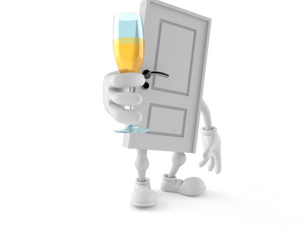 istock Door character toasting 1169410221