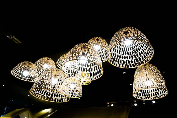 istock Bamboo Handmade lamp, creative style from Thailand. 1169410632