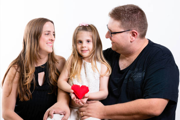 istock Father's day celebration in family. White background, copy space 1169415901