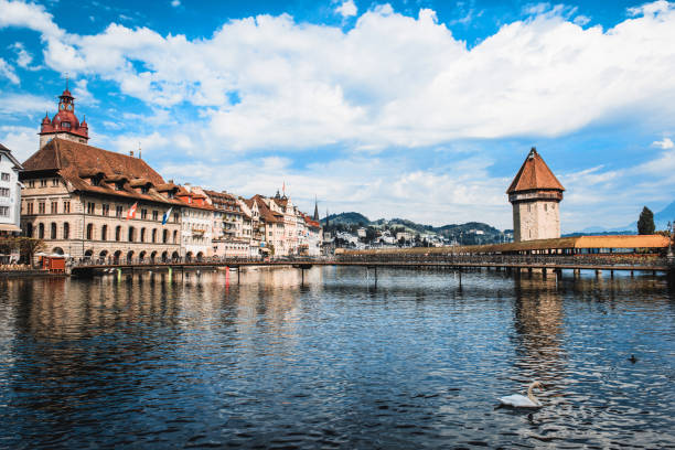 istock Kapellbrucke Bridge In Downtown Luzern, Switzerland 1169416100