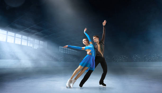 Figure skating couple. Figure skating couple figure skating stock pictures, royalty-free photos & images