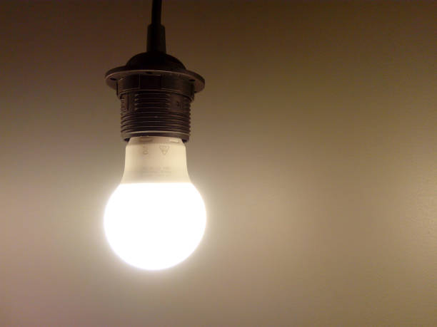 istock LED energy-saving eco-friendly lamp on a neutral background. 1169418766