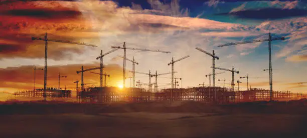 Photo of Cranes and building construction