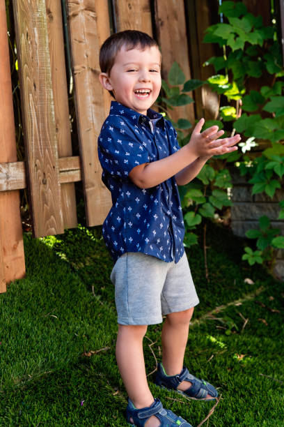 istock Little boy waiting to catch a ball 1169421521
