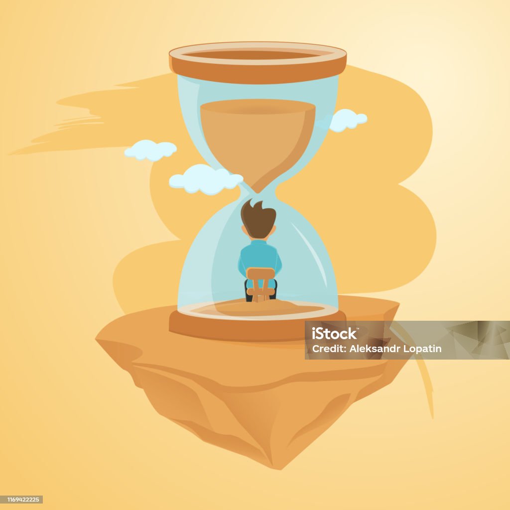 Lose Time Visual Lost Time Stock Illustration - Download Image Now - Alertness, Boys ...