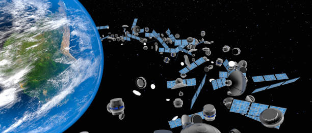 istock a lot of satellites scrap in orbit (3d rendering,this image elements furnished by NASA) 1169433269
