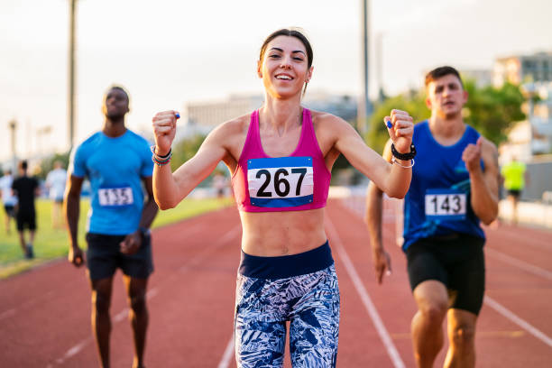 istock Athlete Men and Woman preparing and exercise for run 1169433412