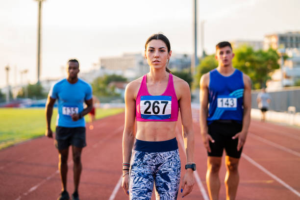 istock Athlete Men and Woman preparing and exercise for run 1169433481