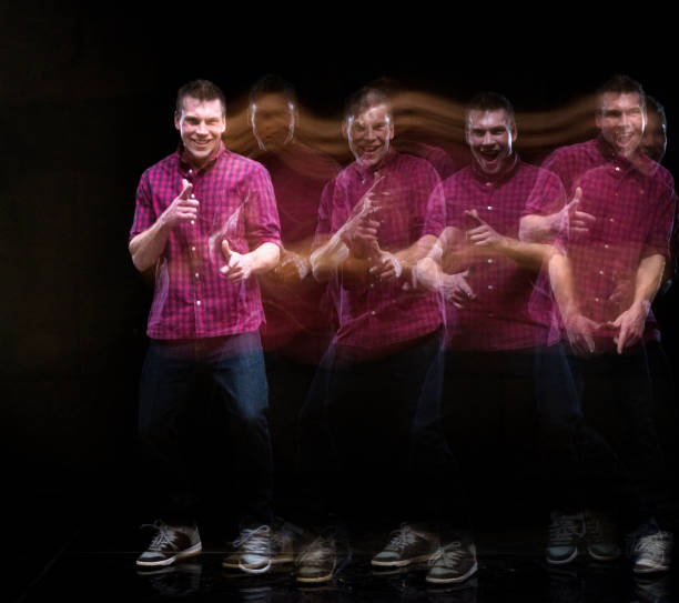 istock Handsome man in motion blur 1169443293