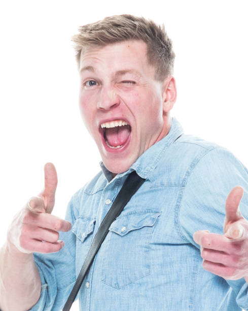 istock Man with shoulder bag who is very excited 1169443606