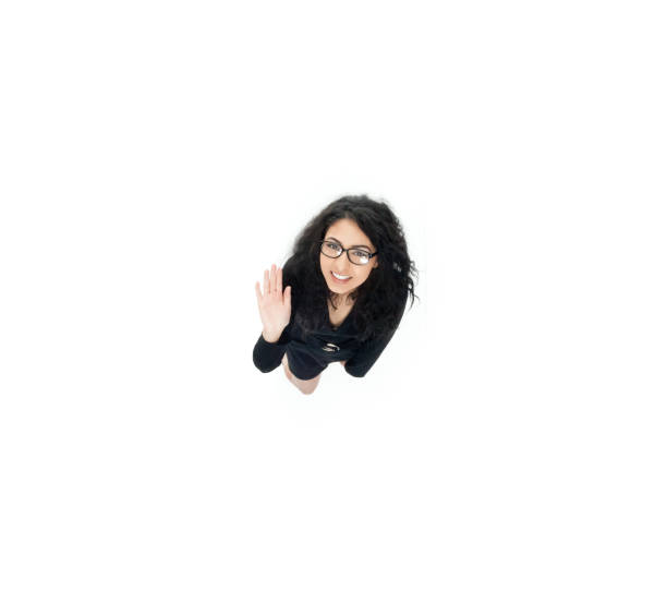 istock Businesswoman is waving 1169446098