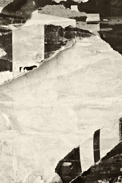 istock Blank old ripped torn crumpled creased posters grunge textures backdrop placard background 1169448349