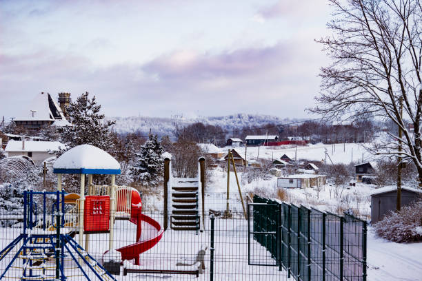 istock Playground a sunny winterday 1169450946